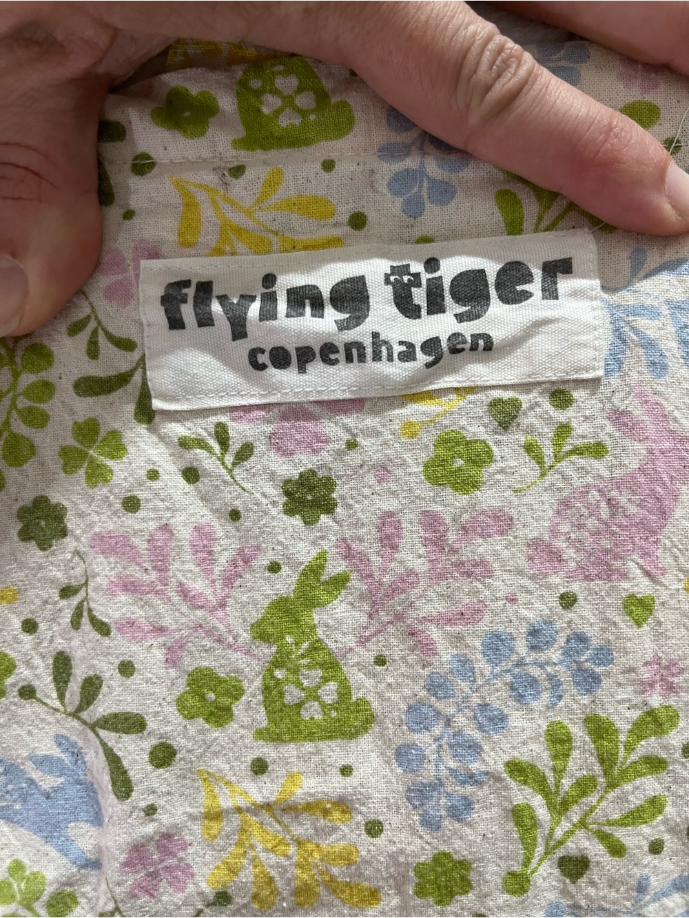 Tote Bag Flying Tiger Copenhagen Denmark European Floral Print Reusable Grocery